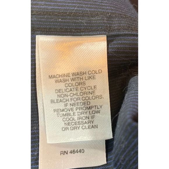 Concepts By Claiborne Cotton Wrinkle Free Button Down Shirt Size 17 1/2 34-35 - Picture 6 of 6